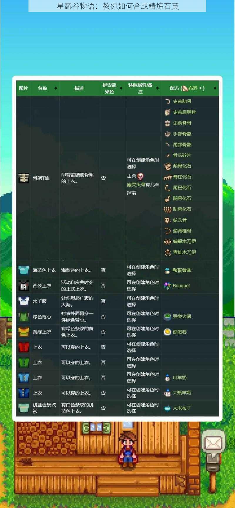 星露谷物语：教你如何合成精炼石英