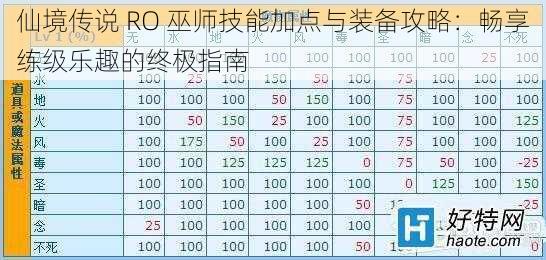 仙境传说 RO 巫师技能加点与装备攻略：畅享练级乐趣的终极指南