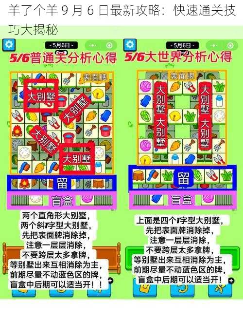 羊了个羊 9 月 6 日最新攻略：快速通关技巧大揭秘