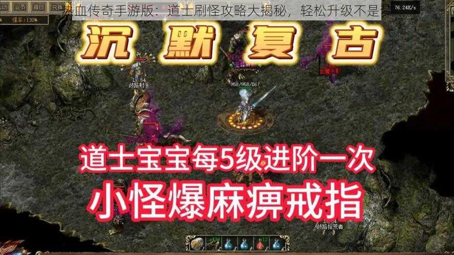 热血传奇手游版：道士刷怪攻略大揭秘，轻松升级不是梦