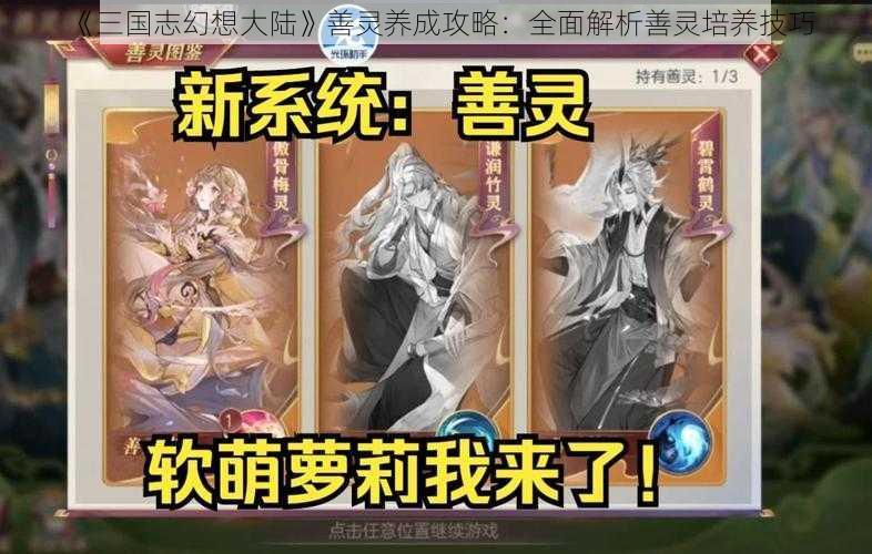 《三国志幻想大陆》善灵养成攻略：全面解析善灵培养技巧